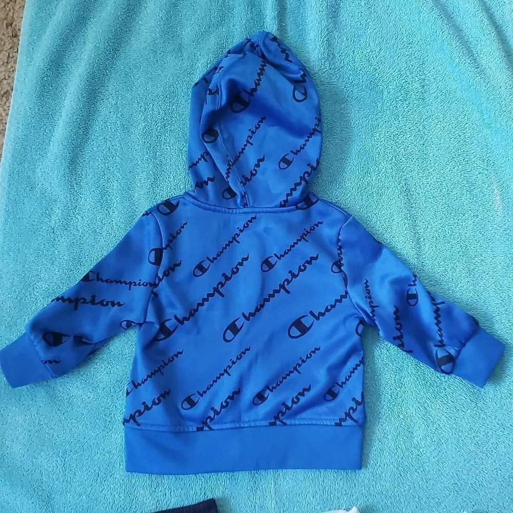 Very Gently Used Champion 3 Pc Set - T-Shirt Pants and Zip Up Hoodie - Sz 18M